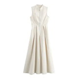 Zaira | Damen Elegantes Maxikleid – Fließendes Sommerkleid Urlaub & Hochzeit 2026 – Gebrochenes Weiß