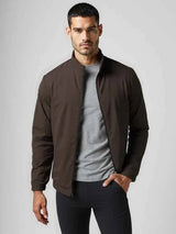 Zip Jacke Herren – Espressobraun